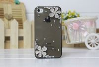 Beautiful Rhinestone Five petals phone case for iPhone 4/5 series