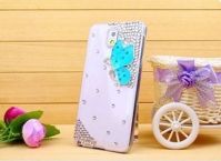 Fashion Rhinestone Butterfly phone case for Samsung Galaxy Note3
