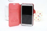 PU Leather Cover with wallet design for Note 2
