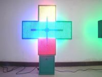 LED Pharmacy Cross Display 80x80cm Full Color for Outdoor with CE