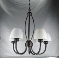 CH10145-5LBK-Simple Black Iron Chandelier with 5 Bulbs in China