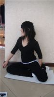 Sell comfortable bamboo fabric woman yoga wear