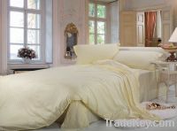 hotel cotton sheet sets with stain tripe material