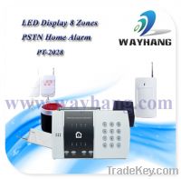 Sell 8 zones LED display PSTN wireless home alarm system