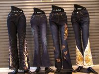 Sell high fashion embroided and beaded women jeans