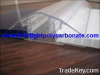 polycarbonate cap & base profile, polycarbonate connector, pc profile