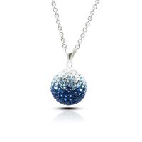 925 sterling silver pendant with crystal