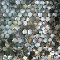 Sell Black mother of pearl shell mosaic tiles