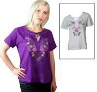 Sell Peasant Tops Embroidered Floral S/S Shirts