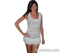 Sell Ruffled Cowl Neck Sleeveless Tunic Blouse