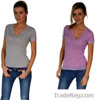 Sell NEW Burnout Butterfly Tee Layered Lavender Melange