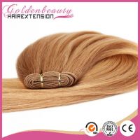 brazilian hair weave bundles blonde color straight fashion remy human hair weaving/wefts