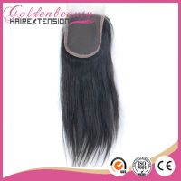 High quality cheap brazilian hair silk base closure lace closure