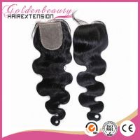 hot sale lace closure with bleached knots brazilian hair