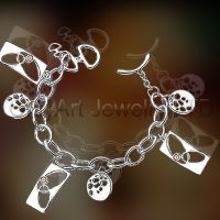 Sell charm designer bracelet, silver jewellery