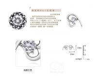 Sell sterling silver earrings, heart shape jewelry