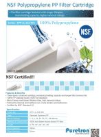 NSF certified Sediment Spum 5 micron Polypropylene PP filter cartridge