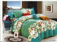 100% cotton 4pieces bedding sets with big flower, 