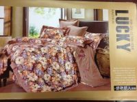 Embroidery Satin Drill 4pieces Bedding Set Good Looking with good comforter