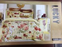 Embroidery Satin Drill 4pieces Bedding Set Good Looking bedskirt bed spread