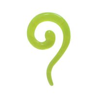 UV Acrylic Green Ear Stretcher in Snail Design