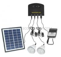 4W Solar Light with 3 Lamps USB Charger JS-K013N