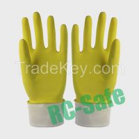 flocklined rubber household latex glove