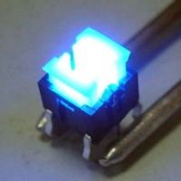 Tact switch with bright blue Led