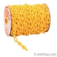 Plastic Yellow Decorative Barrier Chains 8mm x 3m With 2 S Hooks