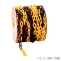 Plastic Yellow with Black Barrier Chains 6mm x 3m With 2 S Hooks