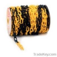 Plastic Yellow with Black Barrier Chains 8mm x 3m With 2 S Hooks