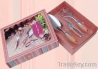 Garden Hand Tool Set Kit Gift Box Bypass Pruner Trowel Cultivator