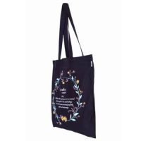 Eco-friendly canvas tote bag without gusset