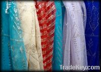 Sell Tally art -embroidered shawls with silver plated thread