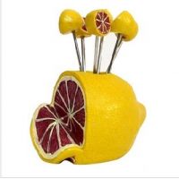 Home Daily / Storage / Gift Jingdezhen Ceramic lemon fruit fork