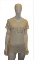 Pale T-Shirt with Embroidery