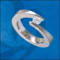 Sell titanium ring with cz