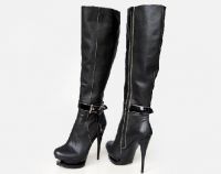 High Heel Leather Boot