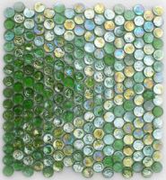Penny Round Iridescent Glass Mosaic