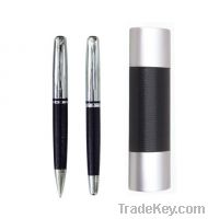 Sell ball pen, roller pen, leather pen set