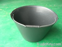 12 liter black plastic bucket