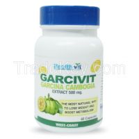 HealthVit GARCIVIT Pure Garcinia Cambogia 500mg 60 Capsules -Pack of 4