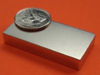 1.5 in x 3/4 in x 1/4 in Thick, Grade N42, Neodymium Rare Earth Magnet