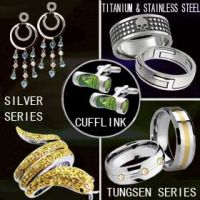 silver cufflink tungsten Titanium Stainless Stee jewelry