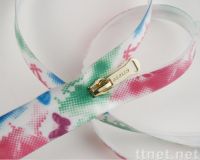 waterproof zipper with color printed tape