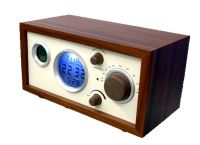 FM Wood Frame Clock Radio