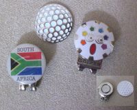 Golf ball metal markers & hat clips