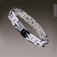 20CM Polished Shiny Men's Tungsten Carbide Bracelet With Magnets TOCOY