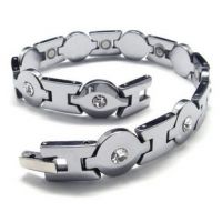 Elegant Womens Tungsten Bracelets With Diamonds Inlaid With Magnets