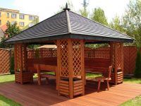 WOODEN GAZEBO pine orginal style with FURNITURE